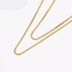 MxGxFam-45cm-1-mm-Small-Box-Chain-Necklaces-For-Women-24-k-Pure-Gold-Color-Gobal-1.webp
