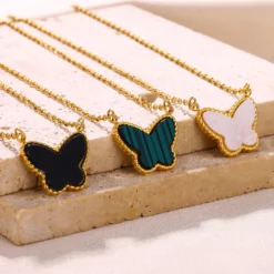 Stainless-Steel-Butterfly-Acrylic-Pendant-Necklaces-For-Women-Dripping-Oil-Necklace-18-K-Gold-Color-Chain-2.webp